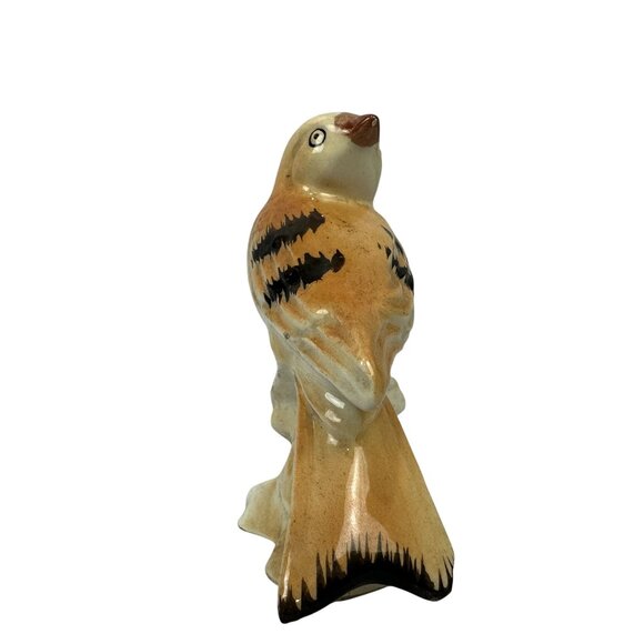 Vintage Handpainted Ceramic Bird Figurine On Base From Japan Collectible Accent - Picture 4 of 9